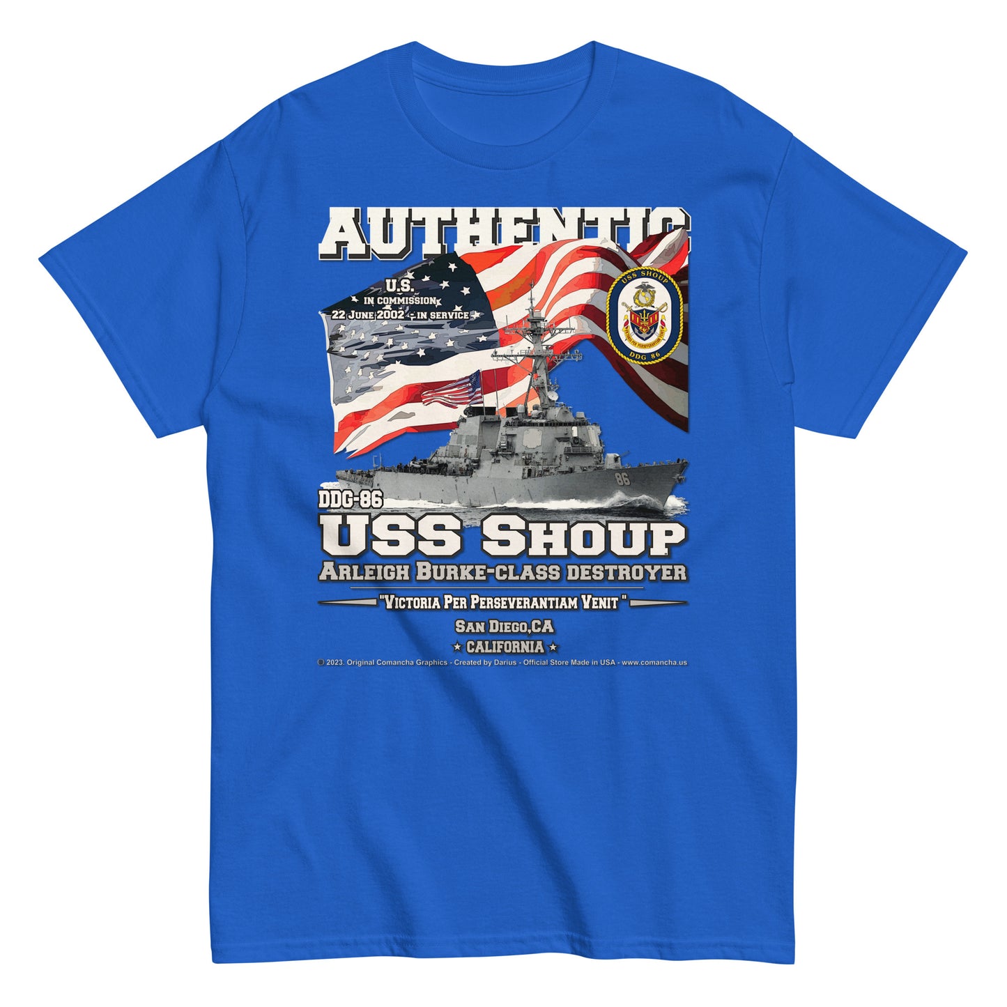 USS SHOUP DDG-86 Destroyer t-shirt