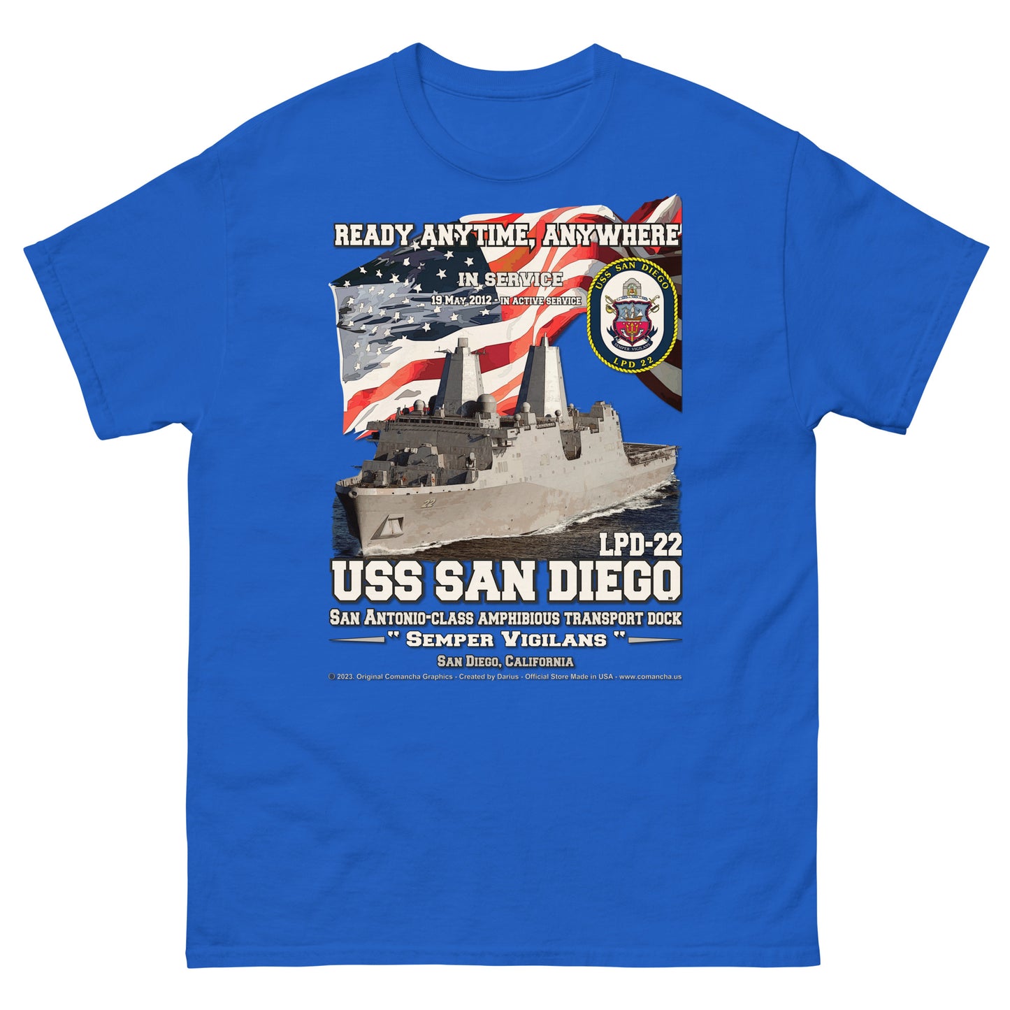 USS SAN DIEGO LPD-22 Amphibious Transport dock t-shirt