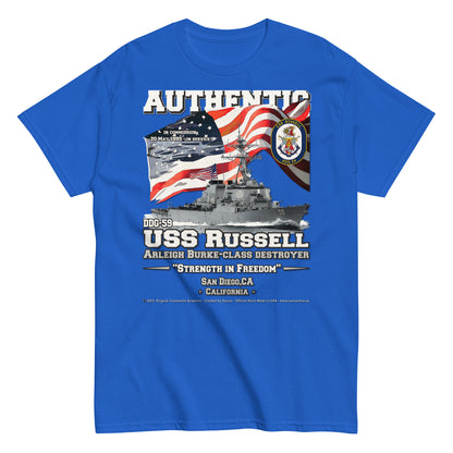 USS RUSSELL DDG-59 Destroyer Veterans classic T-shirt, Comancha T-shirts,