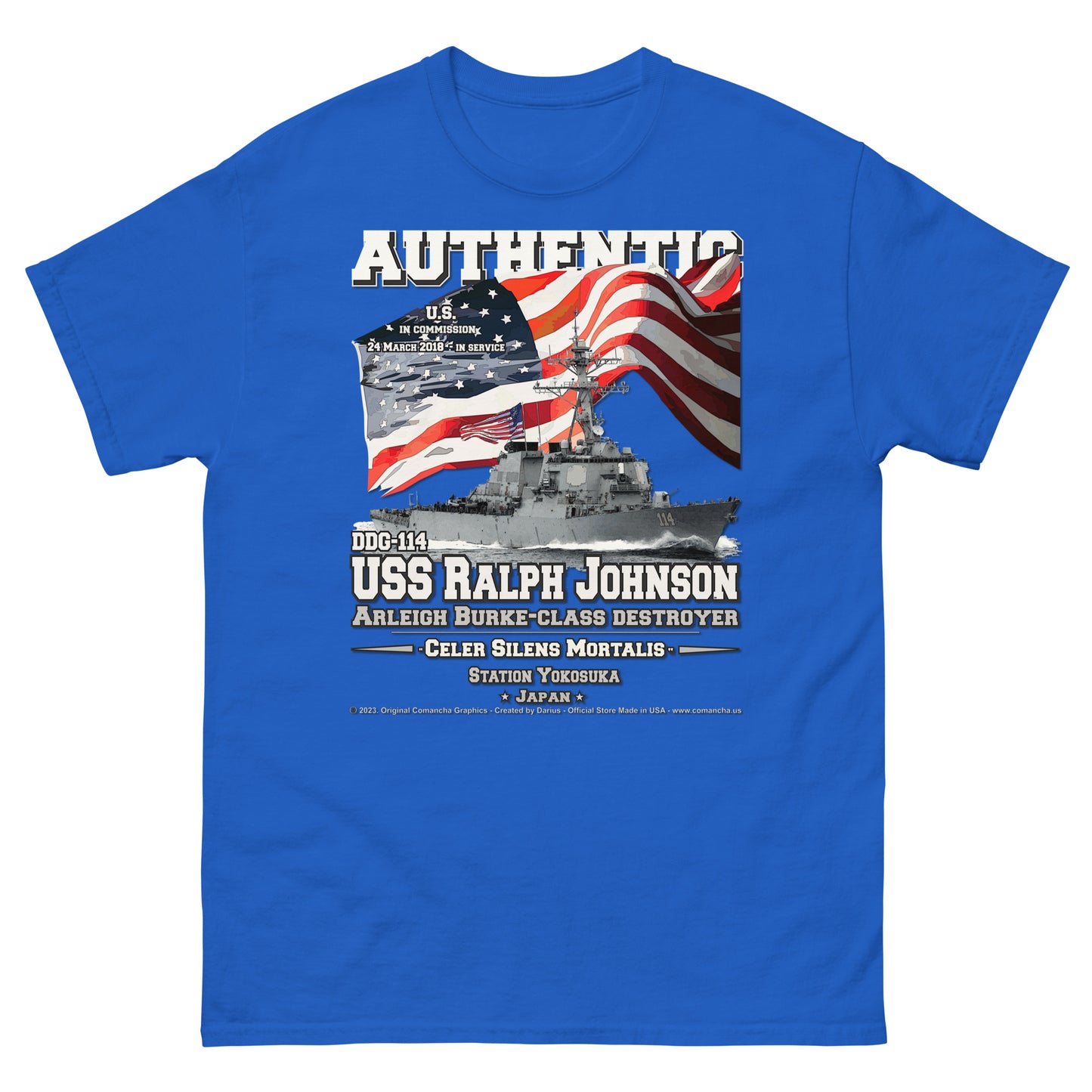 USS RALPH JOHNSON DDG-114 Destroyer T-Shirt