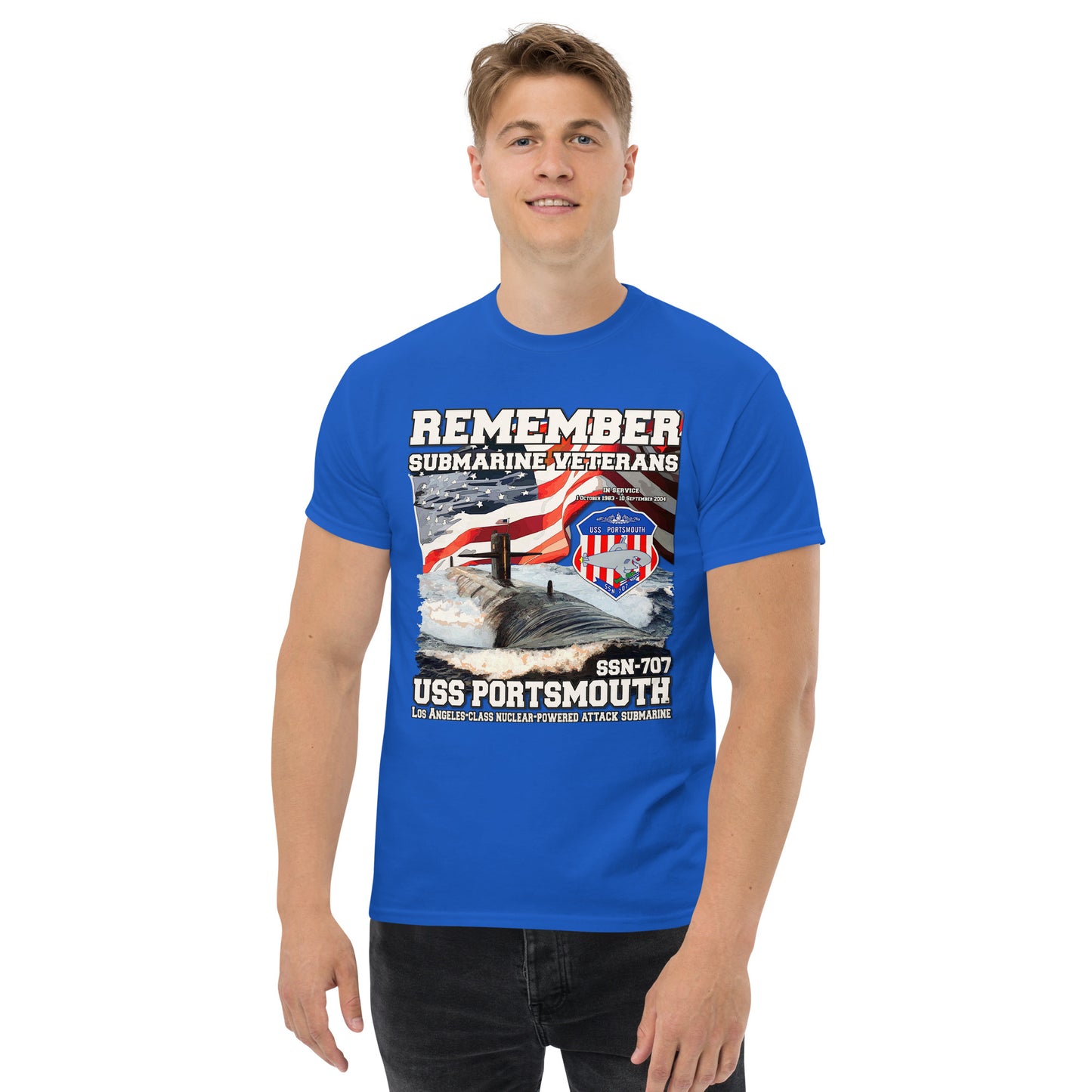 USS PORTSMOUTH SSN-707 Submarine T-Shirt