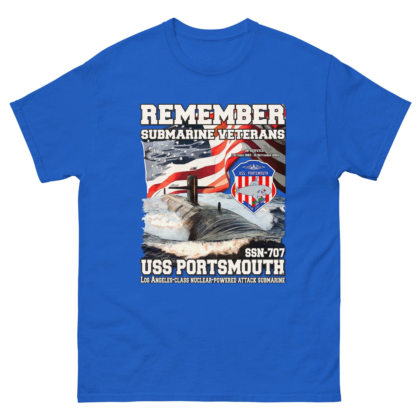 USS PORTSMOUTH SSN-707 Submarine T-Shirt