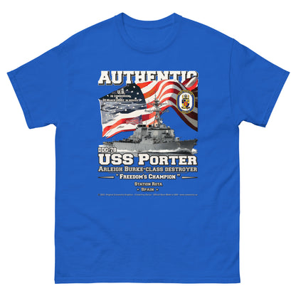 USS PORTER DDG-28 Destroyer Veterans Classic T-Shirt, Comancha Navy T-shirts,