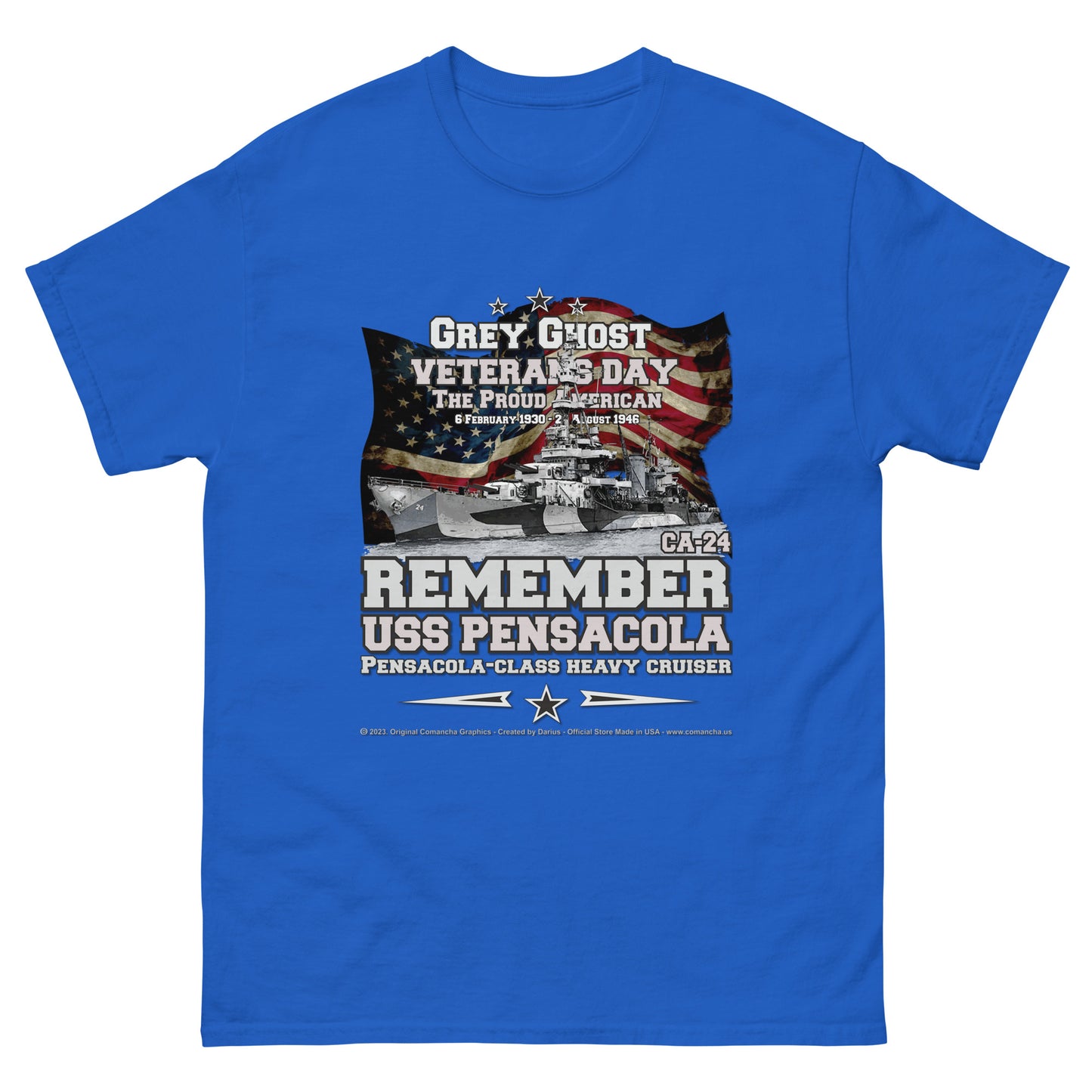 USS PENSACOLA CA-24 Destroyer T-Shirt