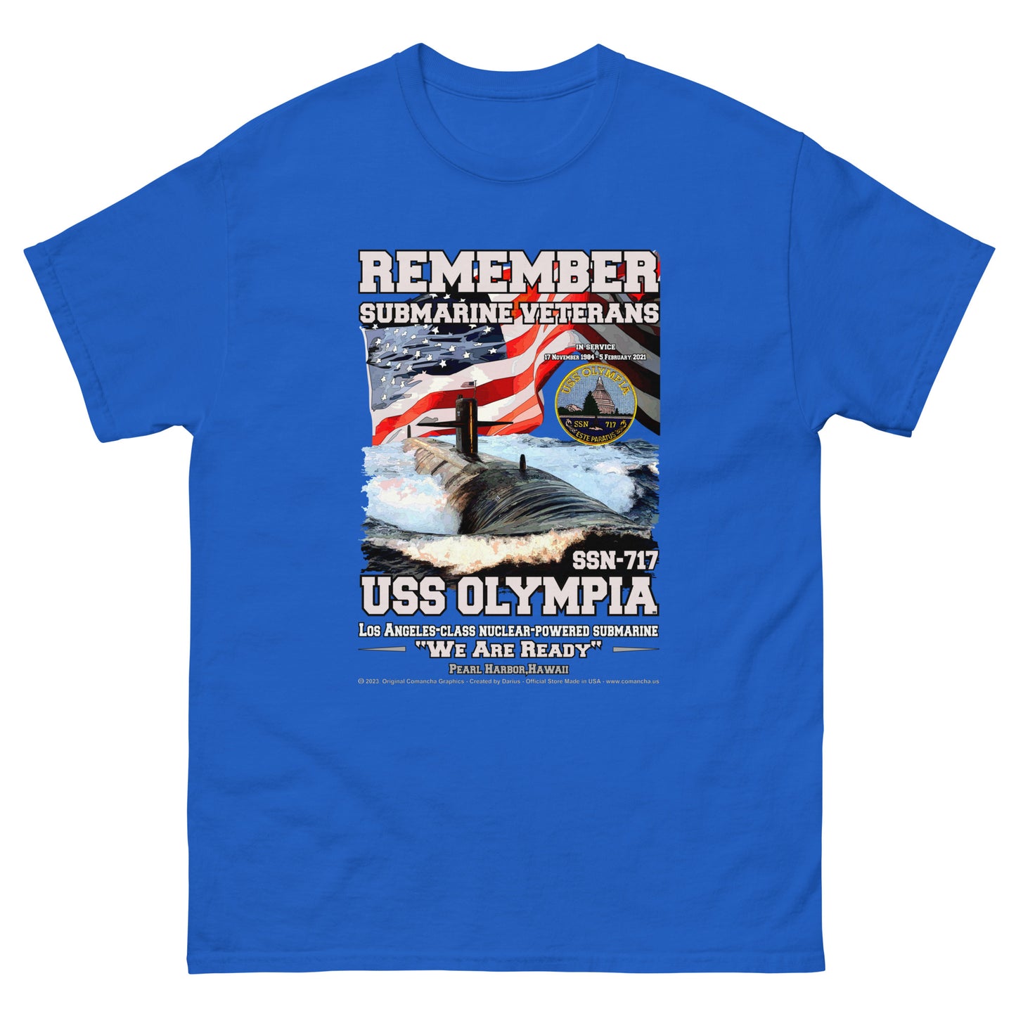 USS OLYMPIA SSN-717 Submarine T-shirt