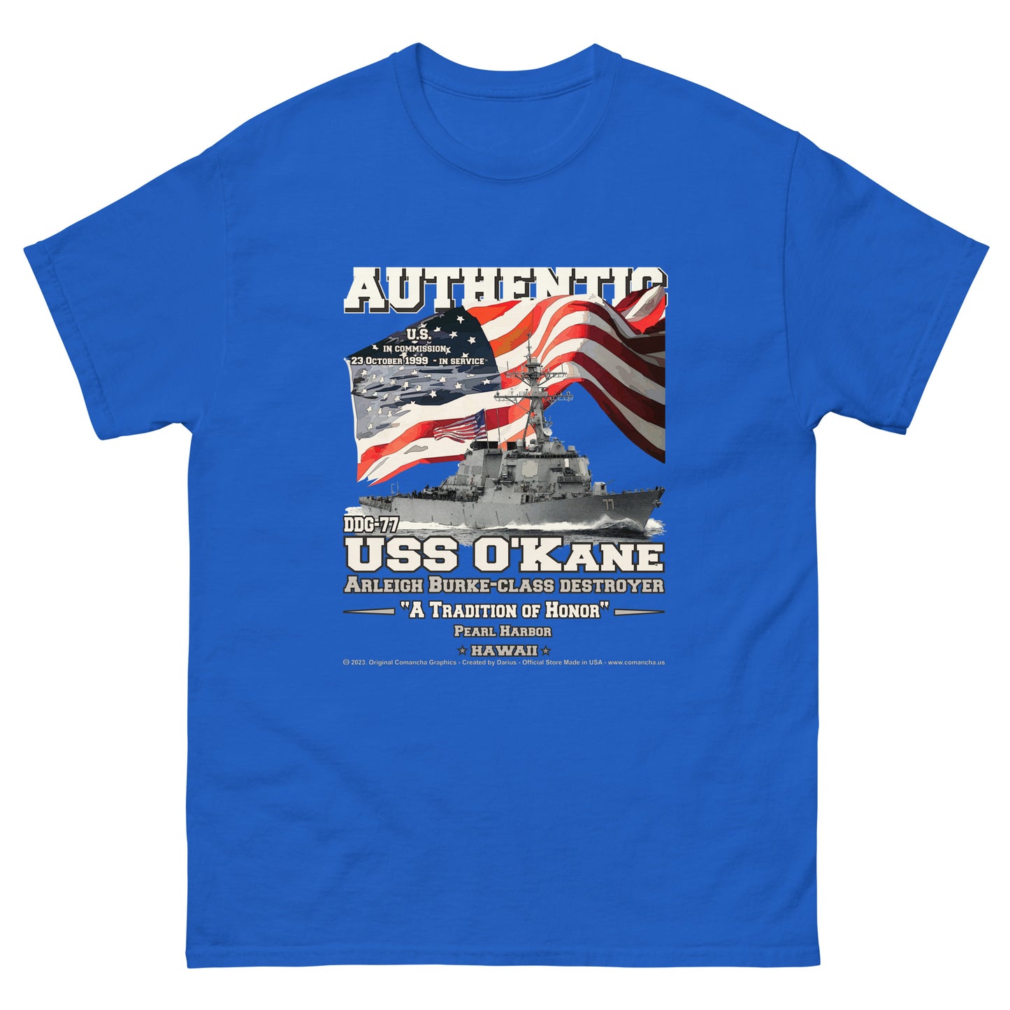 USS OKANE DDG-77 Destroyer veterans T-shirts, Comancha T-Shirts,