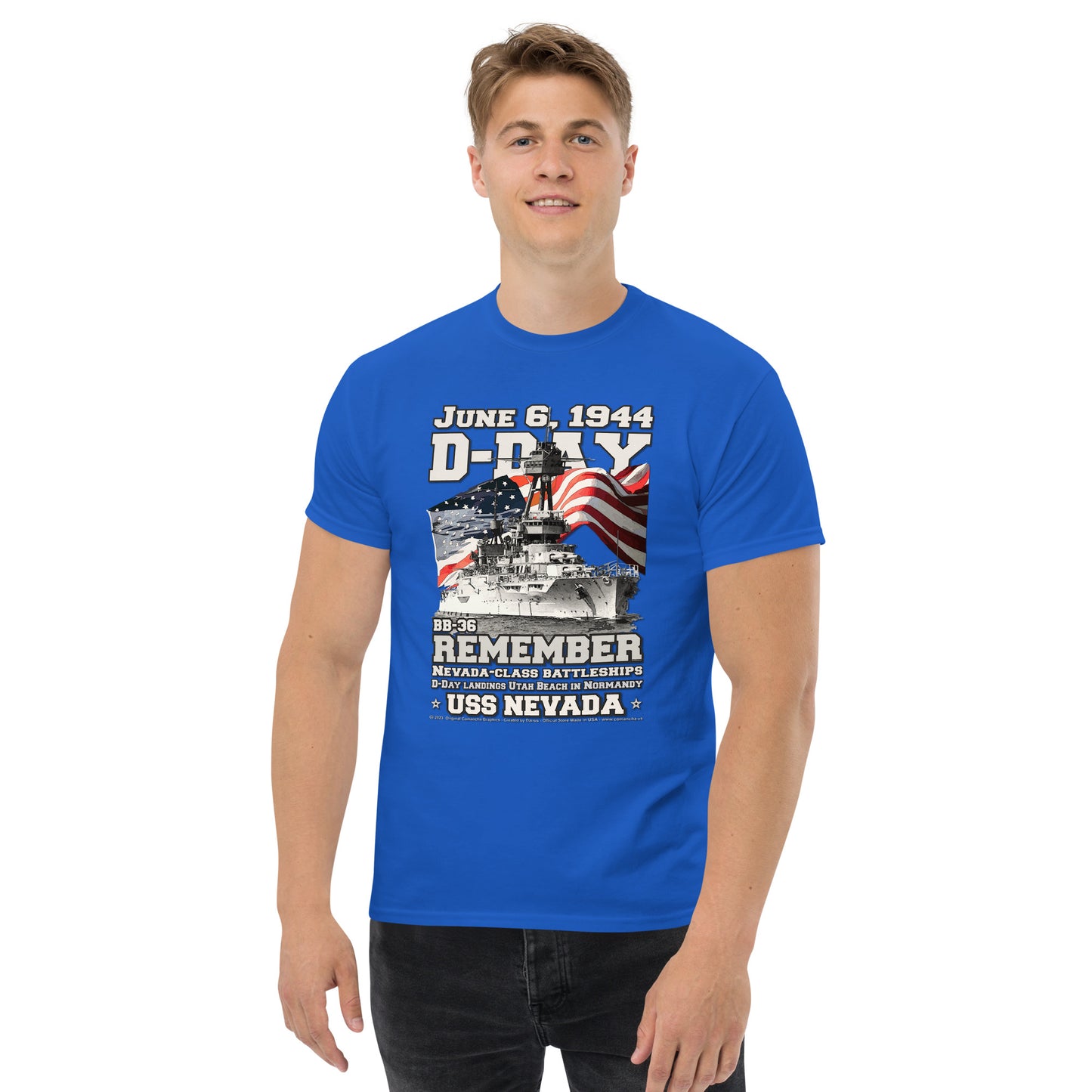 USS NEVADA BB-36 Battleship D-Day Veterans t-shirt, Comancha T-shirts,