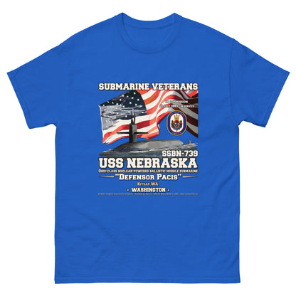 USS NEBRASKA SSBN-739 Submarine t-shirt