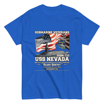 USS NEVADA SSN-733 Submarine Veterans t-shirt