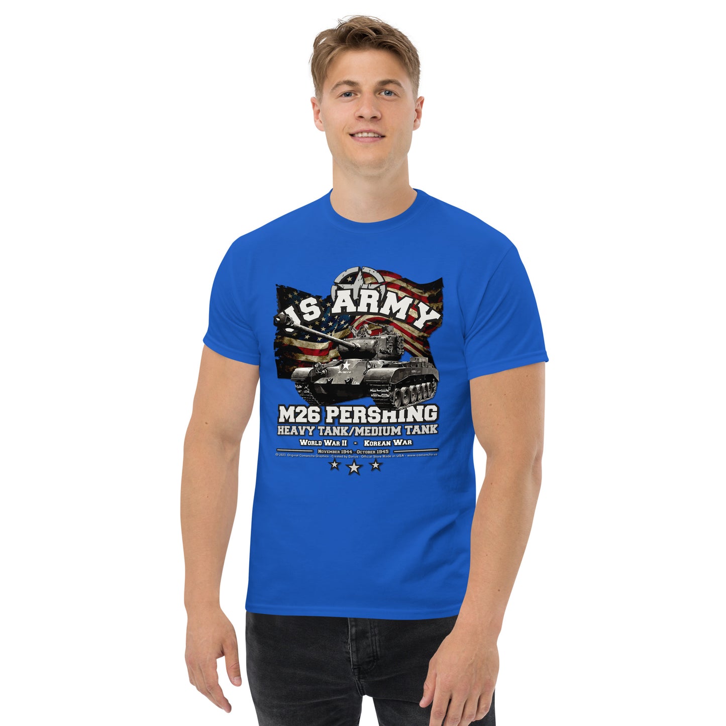 M26 PERSHING TANK, Veterans Army T-shirt, comancha military t-shirts,