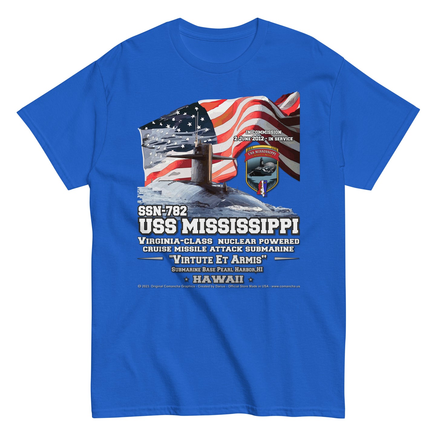 USS MISSISSIPPI SSN-782 Submarine T-Shirt