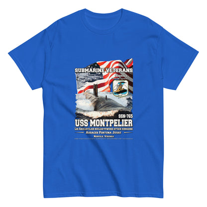 USS MONTPELIER SSN-765 Submarine Veterans T-Shirt, Comancha Navy T-shirts,