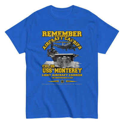 USS MONTEREY CVL-26 Aircraft Carrier Veterans T-Shirt, Comancha Veterans T-shirt,