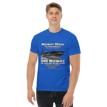 USS MIDWAY CV-41 Aircraft Carrier Veterans Classic T-shirt, Navy T-shirts Comancha,