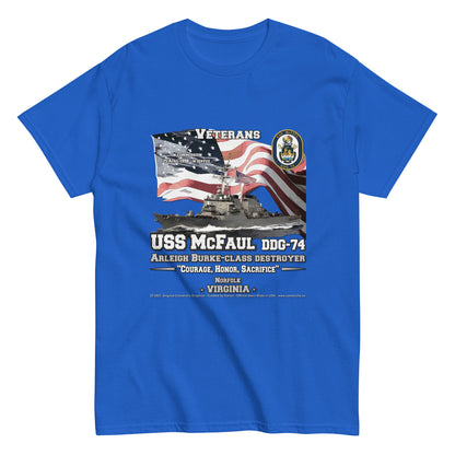 USS McFAUL DDG-74 Destroyer Veterans Classic T-Shirt, Comancha Navy T-shirts,