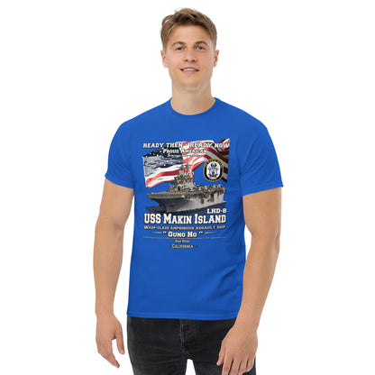 USS MAKIN ISLAND LHD-8 Amphibious Assault Ship Veterans Classic T-Shirts, Wasp-Class Ship Navy Veterans T-shirt,