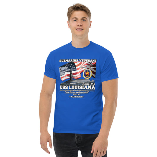 USS LOUISIANA SSBN-743 T-Shirt,  Submarine Sailors Classic T-Shirt, Comancha T-Shirts,