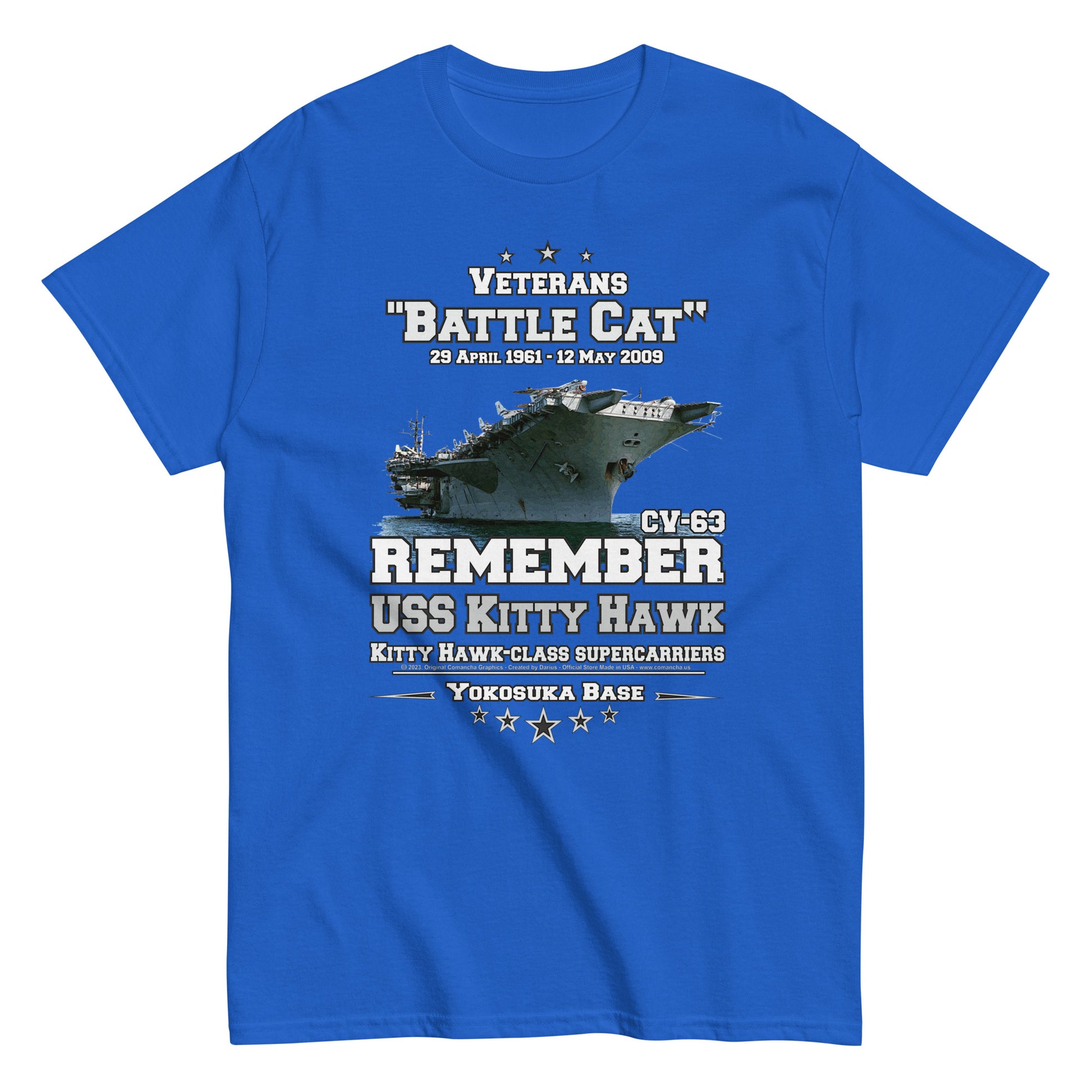 USS KITTY HAWK CVA-63 Aircraft Veterans Veterans T-Shirt, Comancha Military T-shirts,