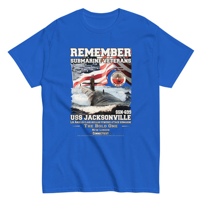 USS JACKSONVILLE SSN-699 t-shirt, US navy Submarine t-shirt, US submarine veterans T-shirt, Submarine Veterans Classic T-Shirt, Comancha Original T-Shirt, USS JACKSONVILLE SSN-699 Submarine Veterans Classic T-Shirt, Comancha Store T-Shirt,