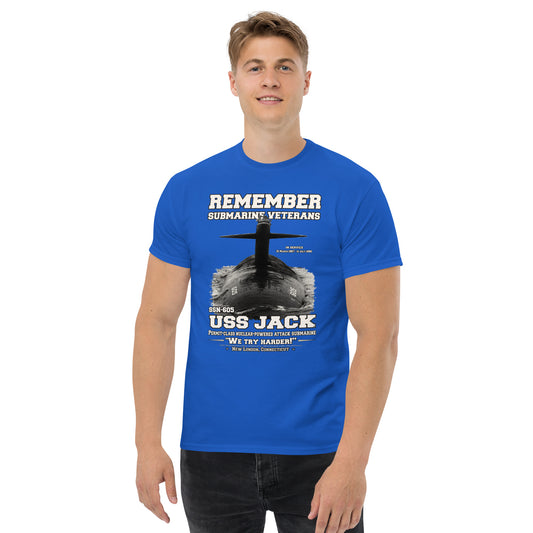 USS JACK SSN-605 Tshirt, US Navy Submarine Veterans T-Shirt, Comancha United States Ships T-shirts, USS JACK SSN-605 Submarine  T-Shirt, 