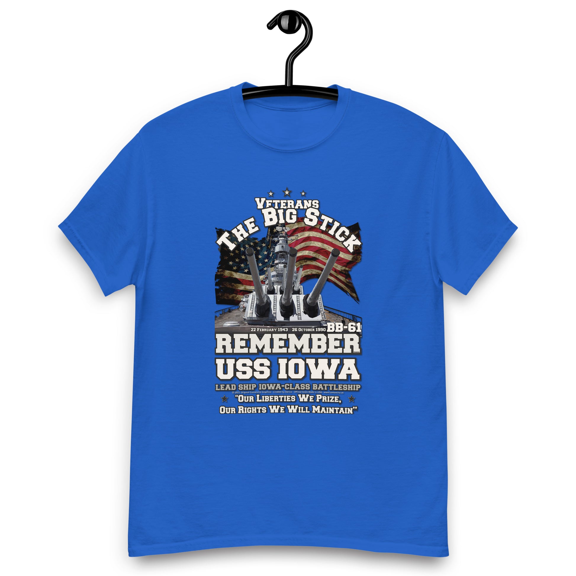 USS IOWA T-Shirt, USS IOWA BB-61 t-shirt, Battleship Veterans T-Shirt, US NAVY SHIPS Tees, US NAVY Veterans T-Shirt, USS IOWA BB-61 Battleship Veterans Classic T-Shirt, Comancha T-Shirt,