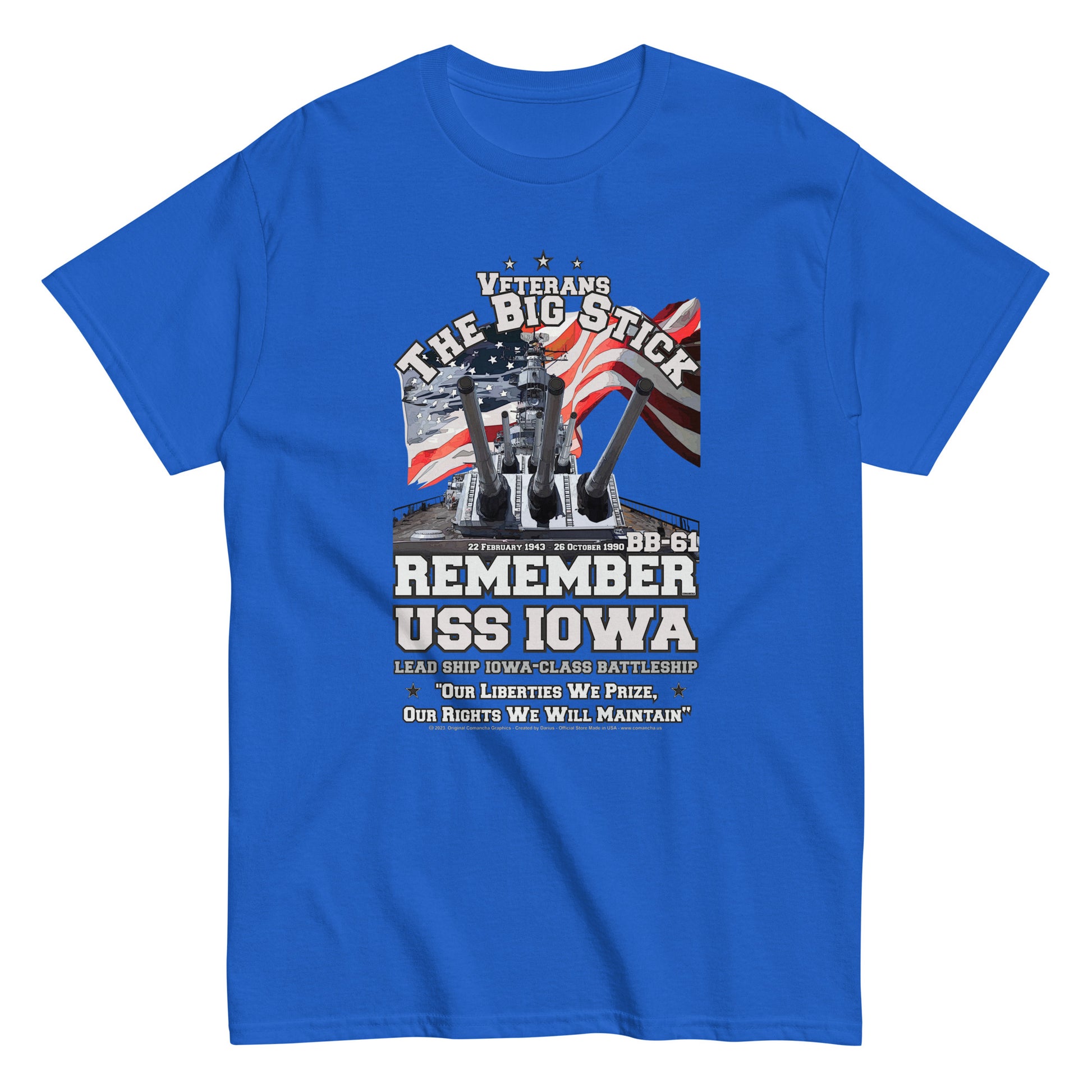 USS IOWA T-Shirt, USS IOWA BB-61 t-shirt, Battleship Veterans T-Shirt, US NAVY SHIPS Tees, US NAVY Veterans T-Shirt, USS IOWA BB-61 Battleship Veterans Classic T-Shirt, Comancha T-Shirt,