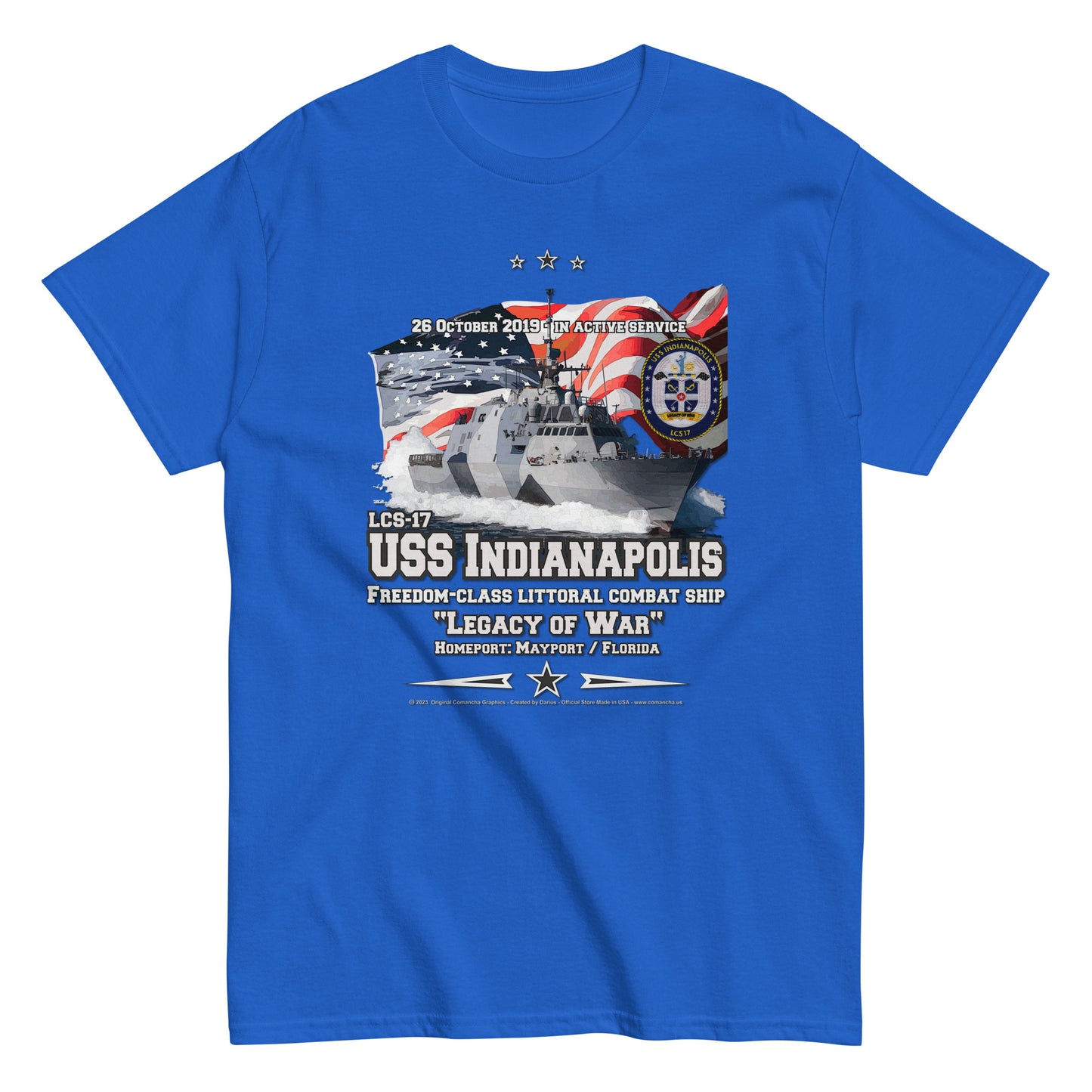 USS INDIANAPOLIS LCS-17 Littoral Combat Ship t-shirt