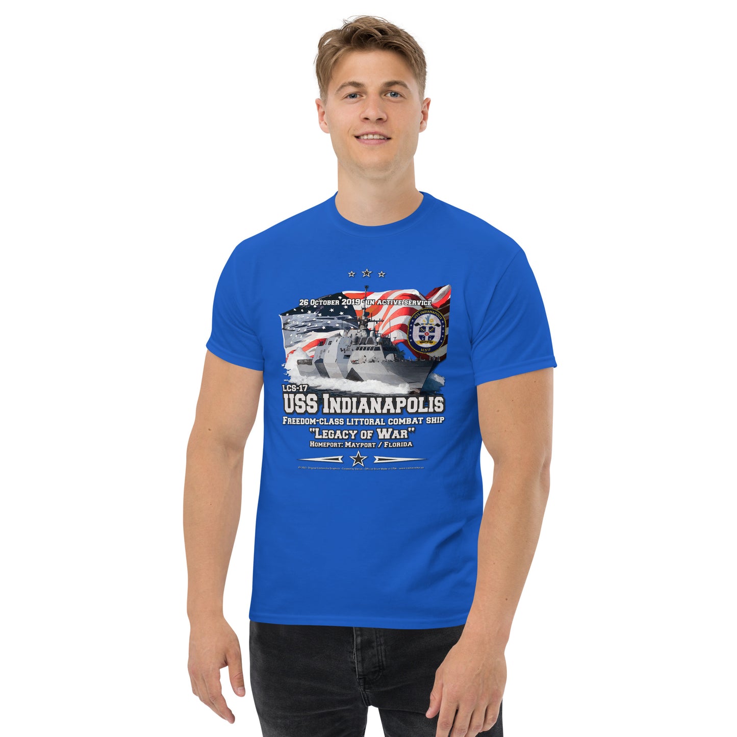 USS INDIANAPOLIS LCS-17 Littoral Combat Ship t-shirt