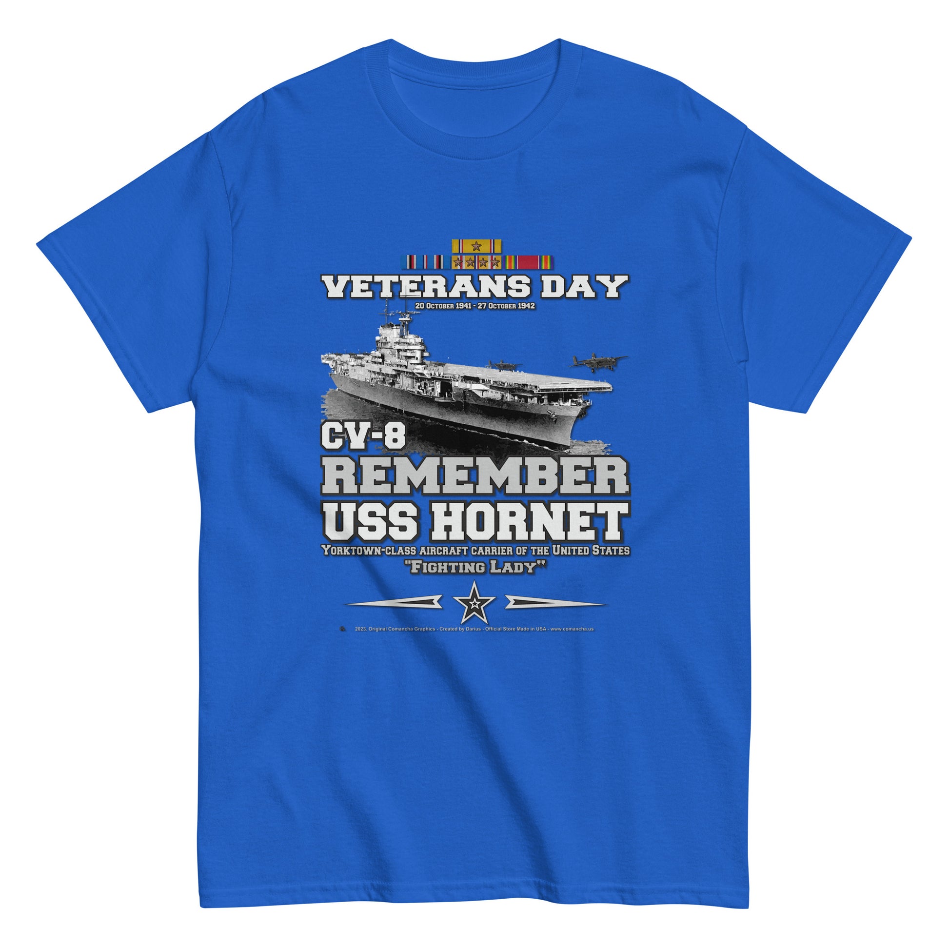 USS HORNET CV-8 Tee, US navy T-shirt,USS HORNET Tee, US NAVY Veterans T-Shirt, Aircraft Carrier Veterans Classic T-Shirt, Comancha.us T-Shirt Store, USS HORNET CV-8 t-shirt, Aircraft Carrier Veterans Classic T-Shirt, Comancha.us T-Shirt, 