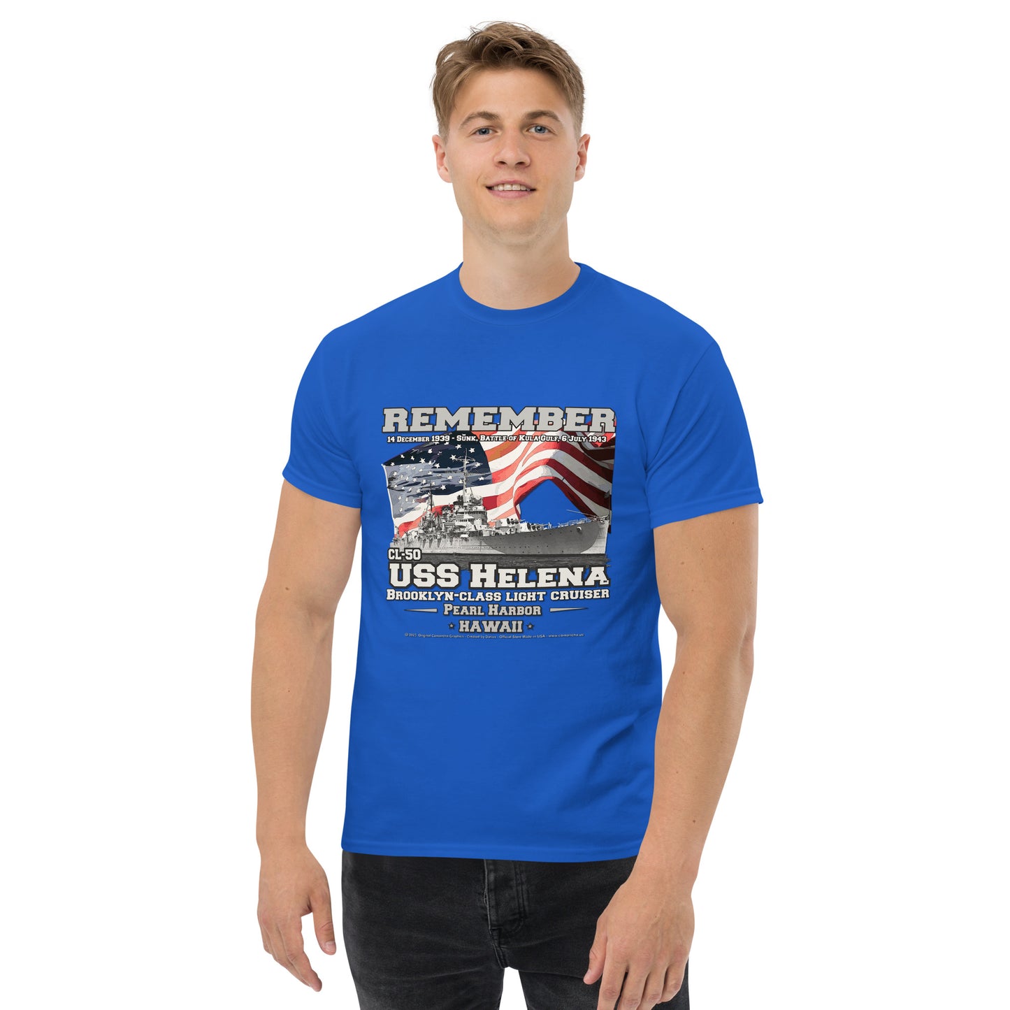 USS HELENA CL-50 Cruiser Veterans Classic T-Shirt, Remember USS HELENA CL-50, Comancha Store, Comancha Navy T-shirt, Navy Ship Tees,