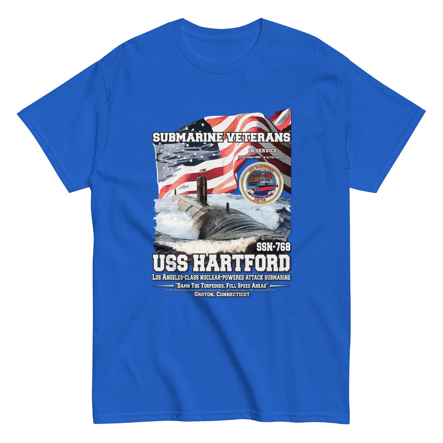 USS HARTFORD SSN-768 Submarine Veterans Classic T-Shirt, Comancha store, USS HARTFORD SSN-768 t-shirt, Submarine Veterans t-shirts, Classic T-Shirt, Comancha store t-shirt, Navy Ships T-shirt,