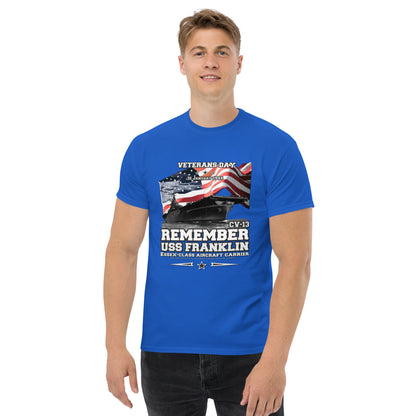 USS FRANKLIN CV-13 Aircraft Carrier Veterans Classic Tee,