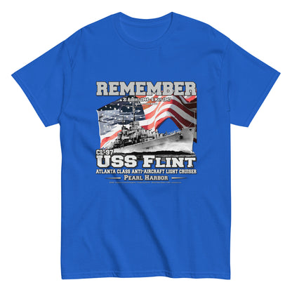 USS FLINT tee, USS FLINT Veterans tee, USS FLINT navy veterans,USS FLINT CL-97 Light Cruiser Veterans Classic Tee, Comancha navy T-shirt,