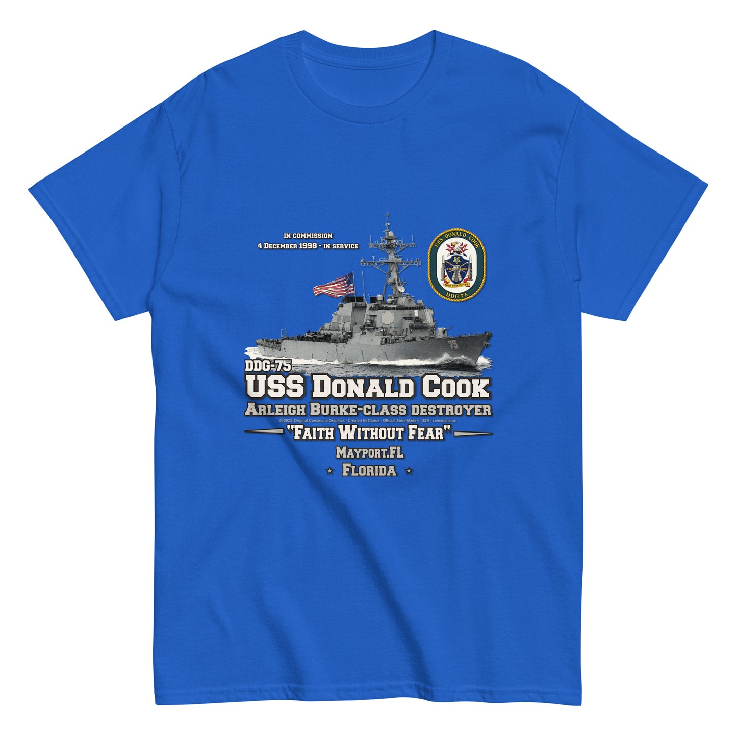 USS DONALD COOK DDG-75 Destroyer t-shirt