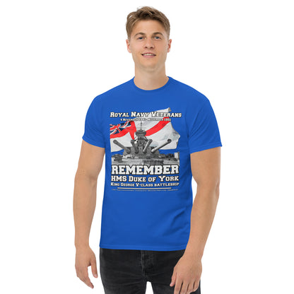 HMS DUKE OF YORK t-shirt, HMS DUKE OF YORK veterans tee,HMS DUKE OF YORK Royal Navy Battleship T-Shirt, HMS DUKE OF YORK T-Shirt, Comancha tees,