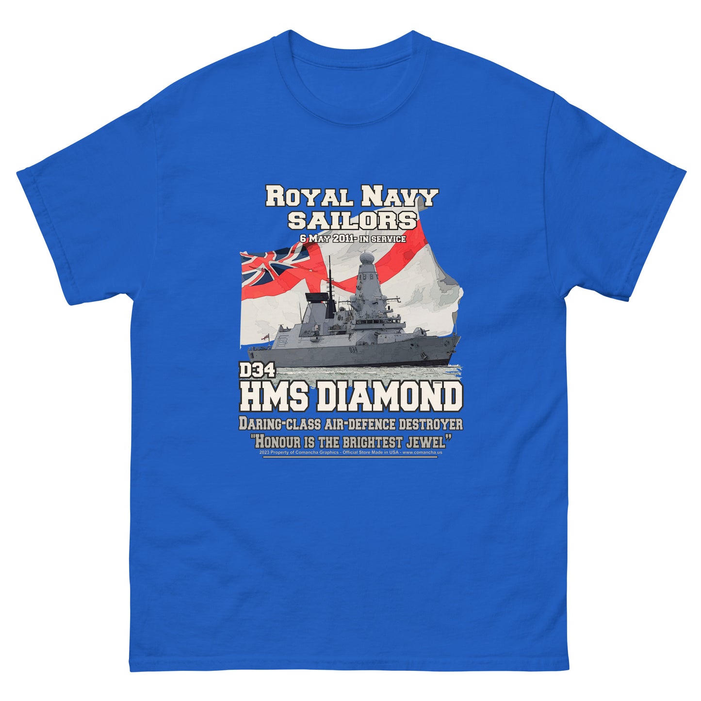 HMS Diamond veterans tee, HMS Diamond t-shirt,HMS Diamond D34 t-shirt,Destroyer T-shirt,