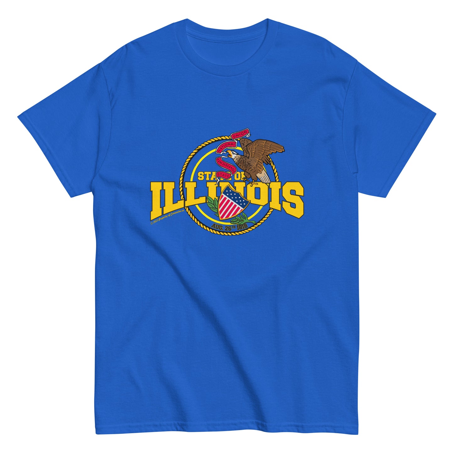 Illinois State T-shirt, Comancha Graphics, comancha tee, Illinois tee,