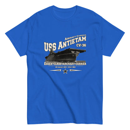 USS ANTIETAM t-shirt, USS ANTIETAM CV-36 t-shirt, aircraft carrier veterans, Original Comancha Graphics,