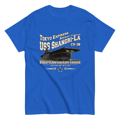 USS SHANGRI LA tee,USS SHANGRI LA CV-38 t-shirt, us navy tee,aircraft carrier veterans T-shirt Property Comancha Graphics,