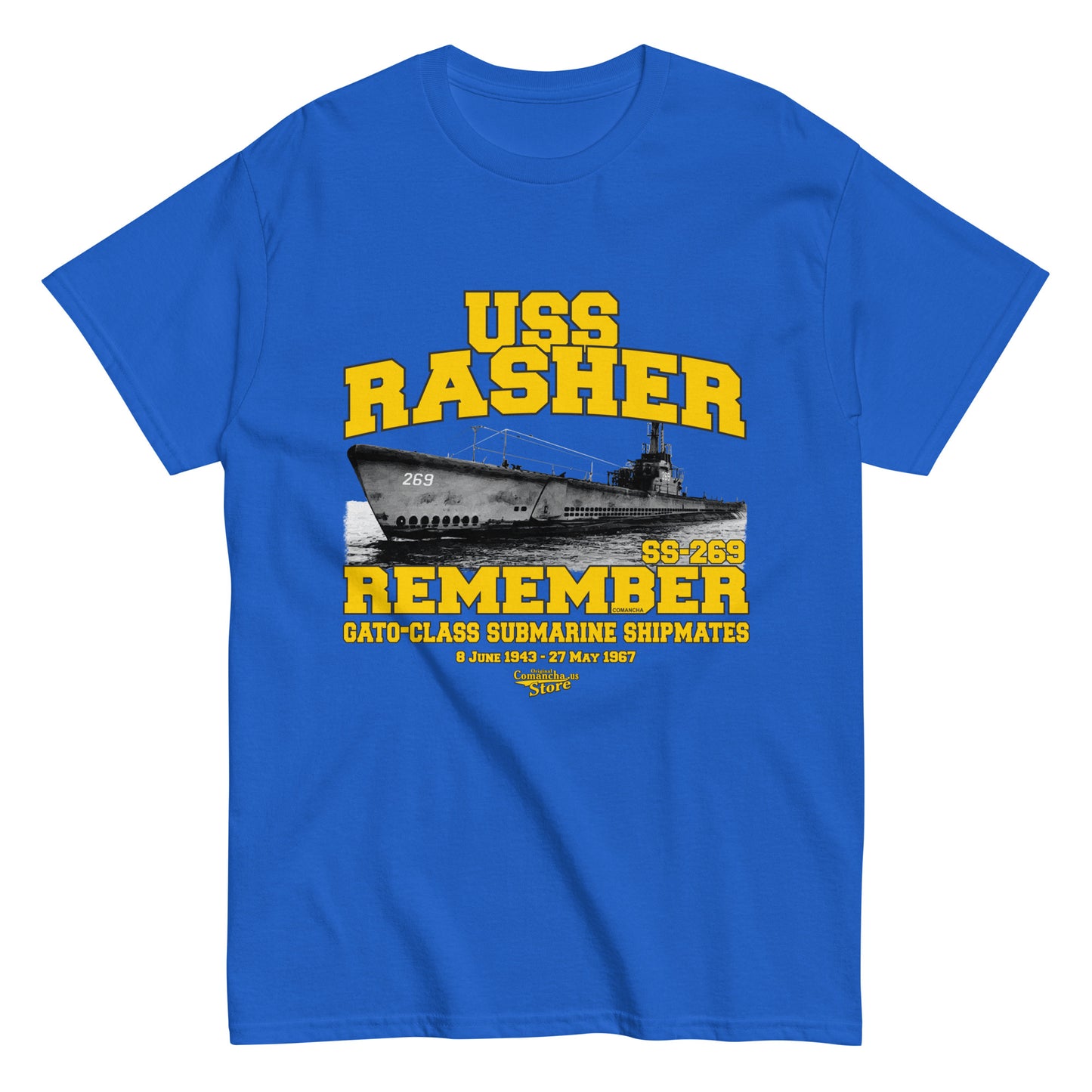 USS Rasher SS-269 Submarine t-shirt,