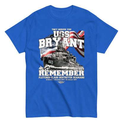 USS Bryant DD-630 destroyer t-shirt