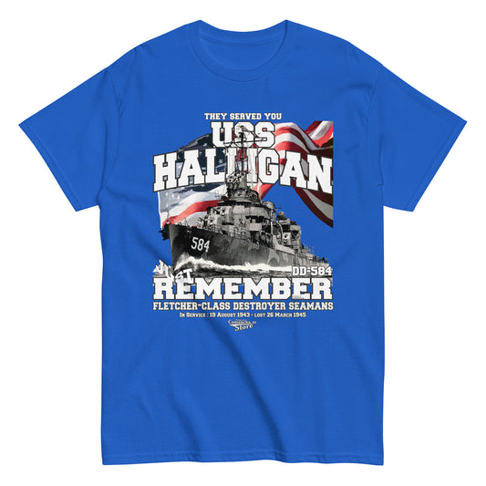 USS Halligan DD-584 destroyer t-shirt