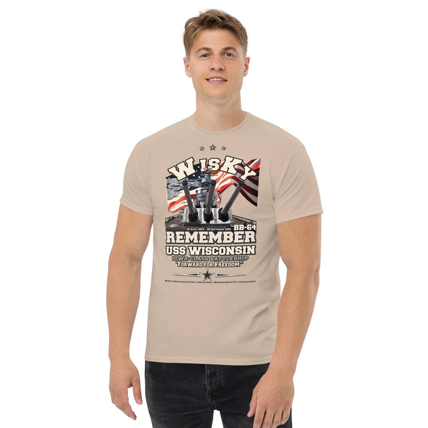 USS Wisconsin BB-64 Battleship t-shirt