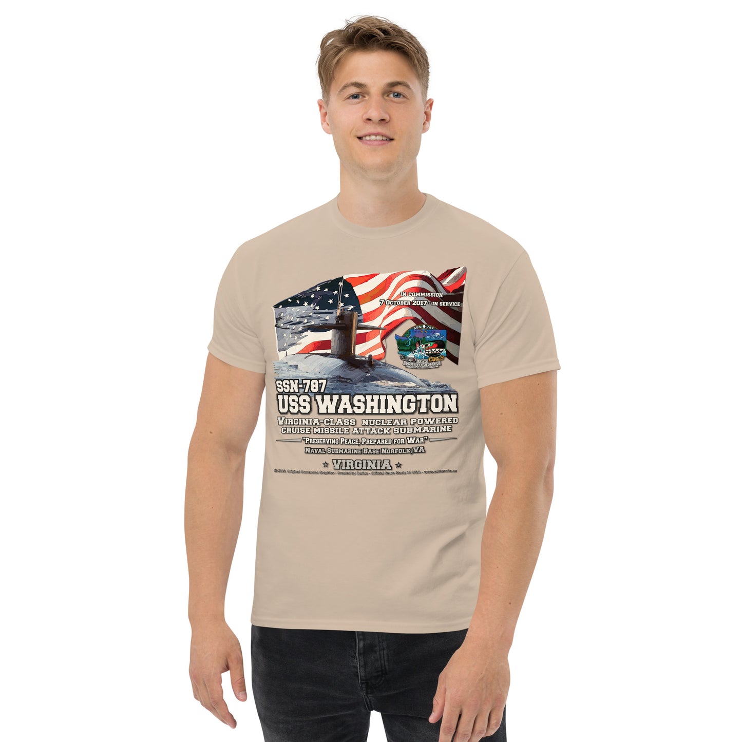 USS WASHINGTON SSN-787 Submarine T-shirt