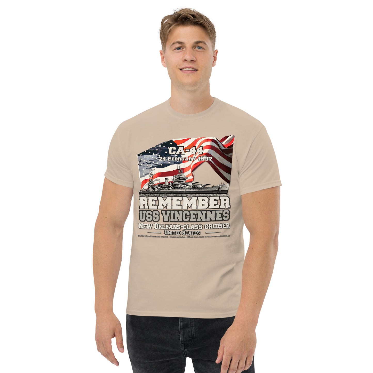 USS VINCENNES CA-44 Cruiser T-shirt