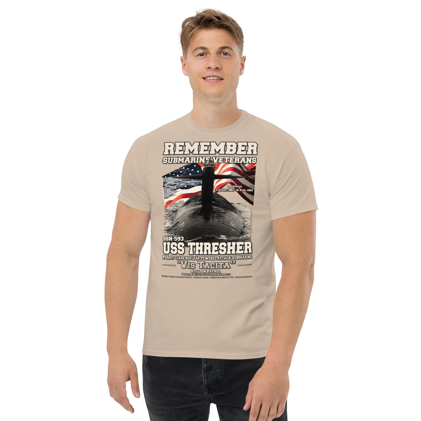 USS THRESHER SSN-593 Submarine t-shirt