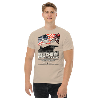 USS TICONDEROGA CV-14 Aircraft Carrier t-shirt