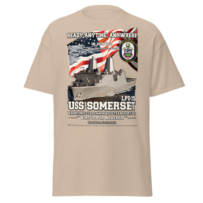 USS SOMERSET LPD-25 Amphibious Transport Dock Veterans classic tee