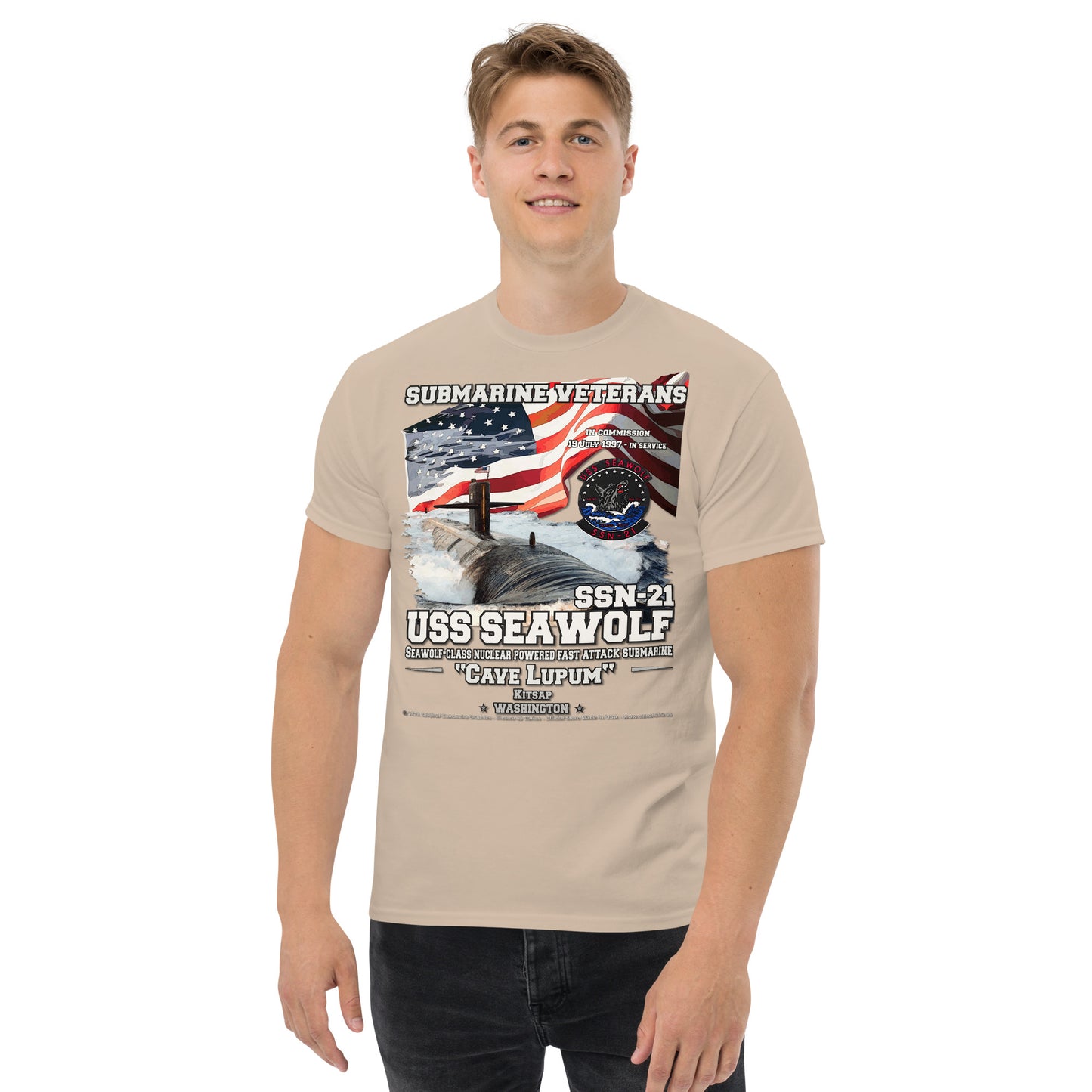 USS SEAWOLF SSN-21 Submarine t-shirt