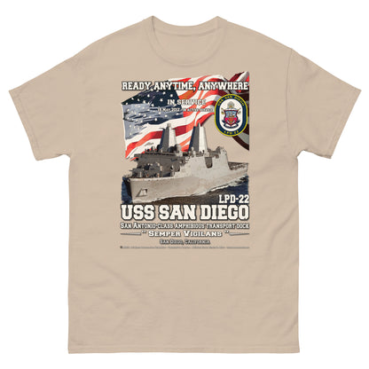 USS SAN DIEGO LPD-22 Amphibious Transport dock t-shirt